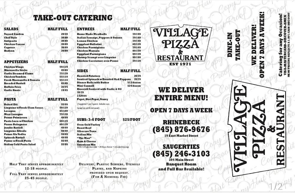 Village Pizza & Restaurant Menu image 1
