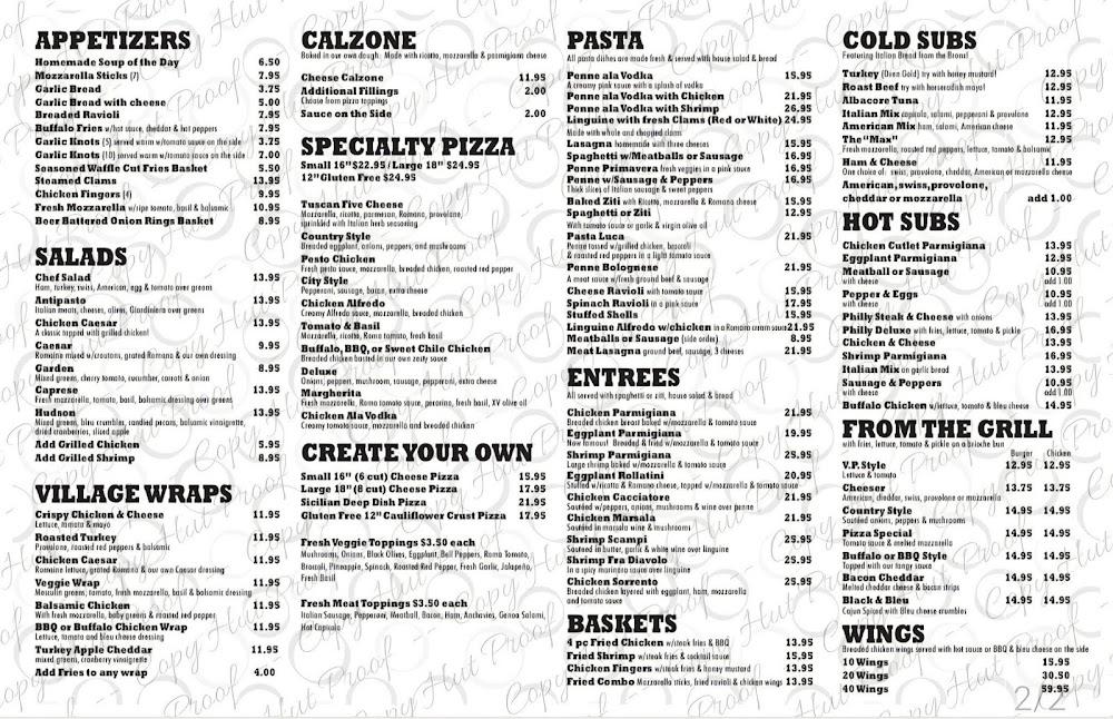 Village Pizza & Restaurant Menu image 2